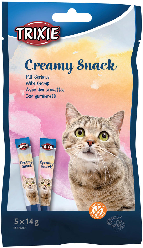 Creamy Snacks till katt – Räkor, 5 × 14 g